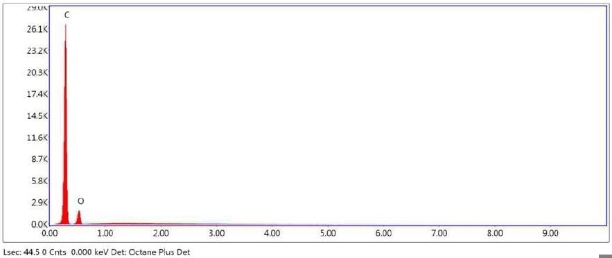 SEM-EDX elemental abundance of area 1 (control) analyzed of Brown Particle.
