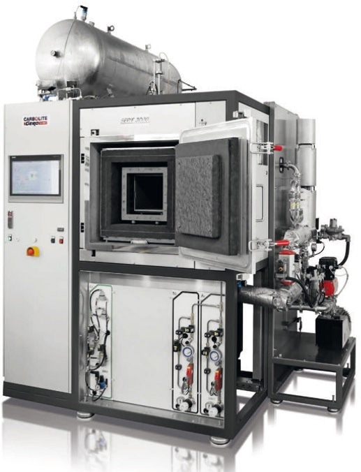 HTK 25 GR/30 furnace up to 3000 °C with debinding equipment.