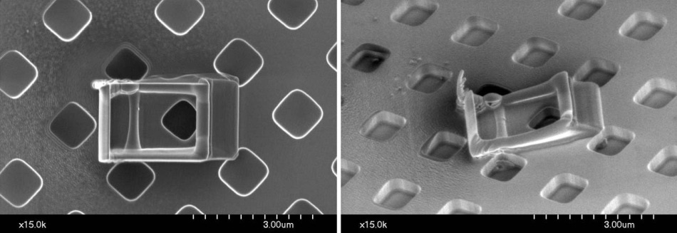 Contamination formed on a silicon wafer