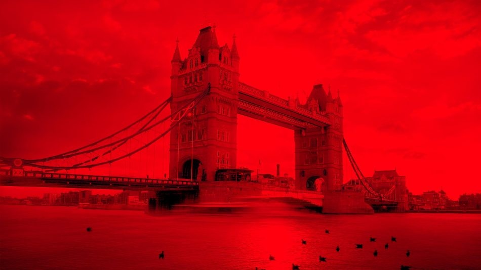 Tower Bridge London affected by traffic conditions