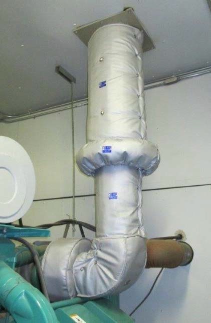 Standard Flange Cover Installed on Engine Exhaust.
