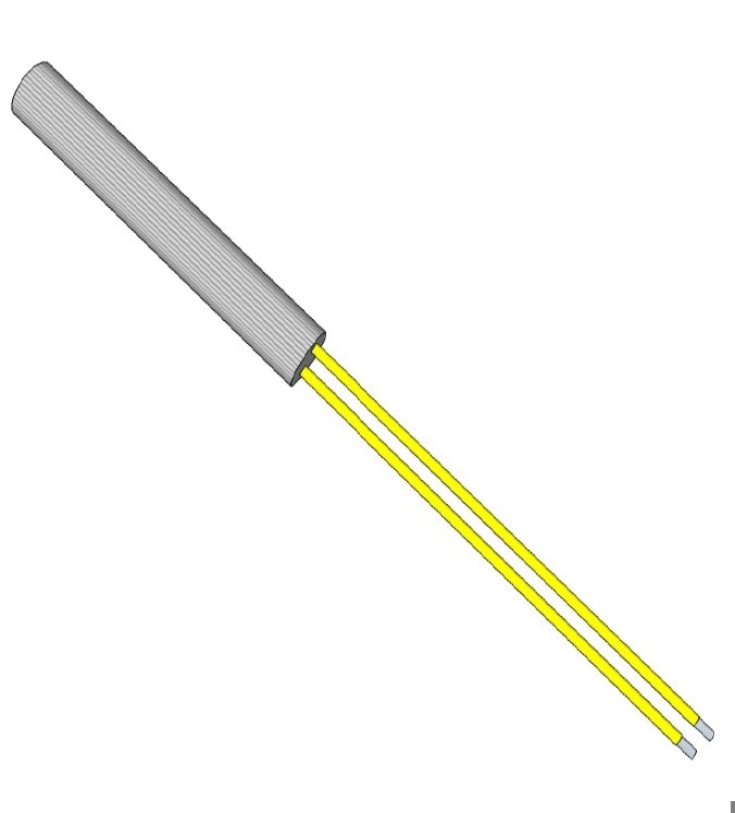 Sensor immersed in metal tube and surrounded by a thermal heat conducting paste