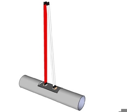Sensor elements soldered onto metal tube