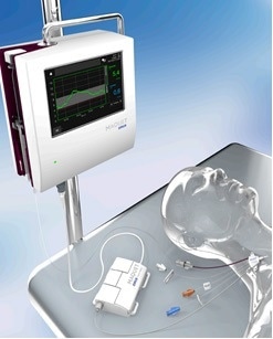 EIRUS system by Maquet for continuous monitoring of glucose and lactate in intensive care patients.