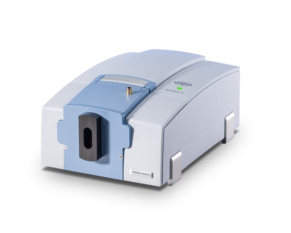 ALPHA II FTIR spectrometer with front-reflection module.