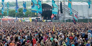 The Glastonbury Festival draws more than 177,000 people a day. Photo: Andrew Allcock