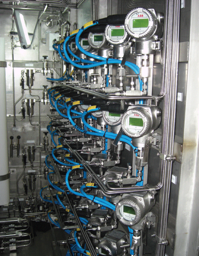 Remote seal pressure transmitters.