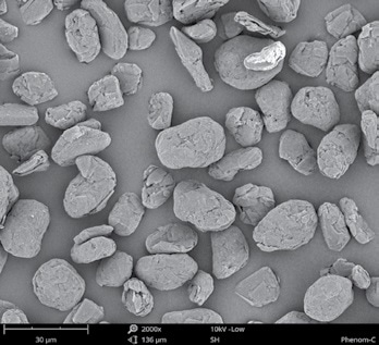 Powders used in the production of anodes.