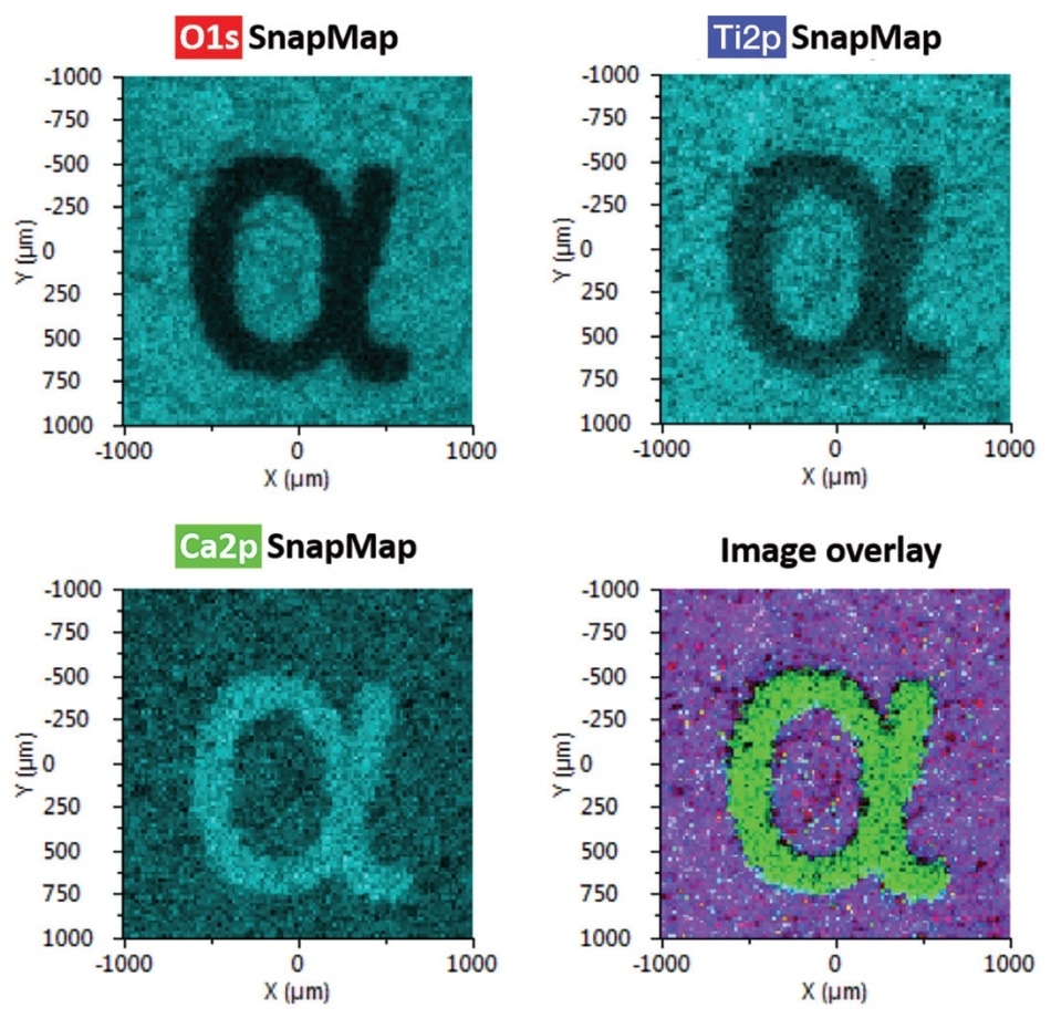 Three different elemental SnapMaps of an “a”