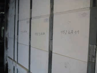 Ceramic foam lining in a nitrogen atmosphere furnace.