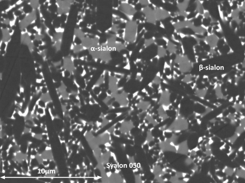 Syalon 050 (a /ß-SiAlON) microstructure