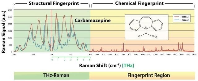 Two polymorphs of carbamazepine (Form 2 and Form 3).