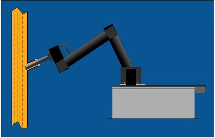 Schematic representation of the use of the Durasens DP-R Series Diamond ATR Fiberless Probe for in situ real-time stream monitoring