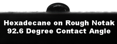 Hexadecane on Rough Notak