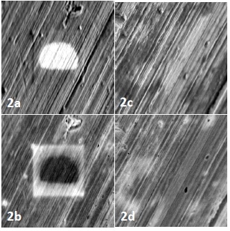 Contamination artifacts on the surface