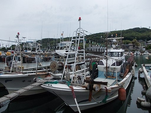 Squid-fishing vessels, Tsuyazak Fishing Port