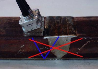 Internal cladding affects wave bounce back. The bottom surface of a component cannot be used for bouncing back longitudinal waves when this surface is coated with a CRA.