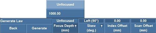 Setting the focus depth to “Unfocused”