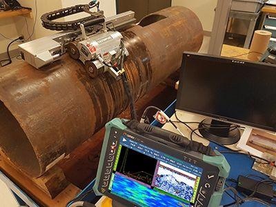 Inspection of a 20-inch pipe