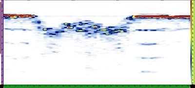 S-scan example of external corrosion acquired with the HydroFORM scanner