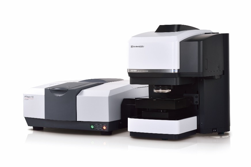 IRTracerTM-100 Fourier Transform Infrared Spectrophotometer (Left) and AIM-9000 Infrared Microscope (Right)