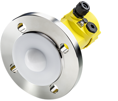 Highly resistant encapsulated PTFE antenna for long service life in the chemical sectors.