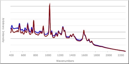 Raman spectra of EQ and AS samples