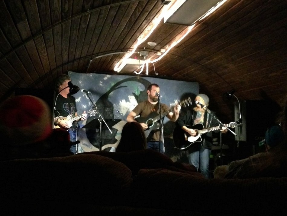 A member of the 2ODIAC team performs at the McMurdo base. (P DeCarlo, all rights reserved)