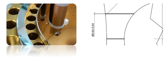 Laser process to create restrictor capillaries
