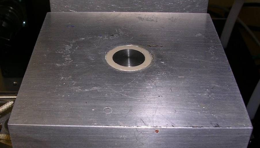 1? Single Electrode sensor in press platen.