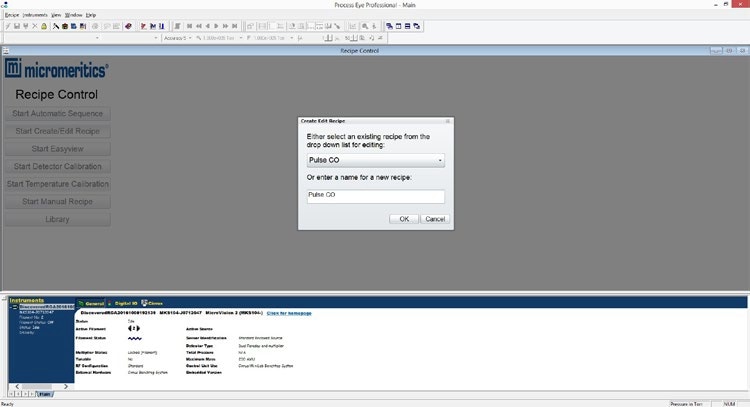 The window which appears when clicking