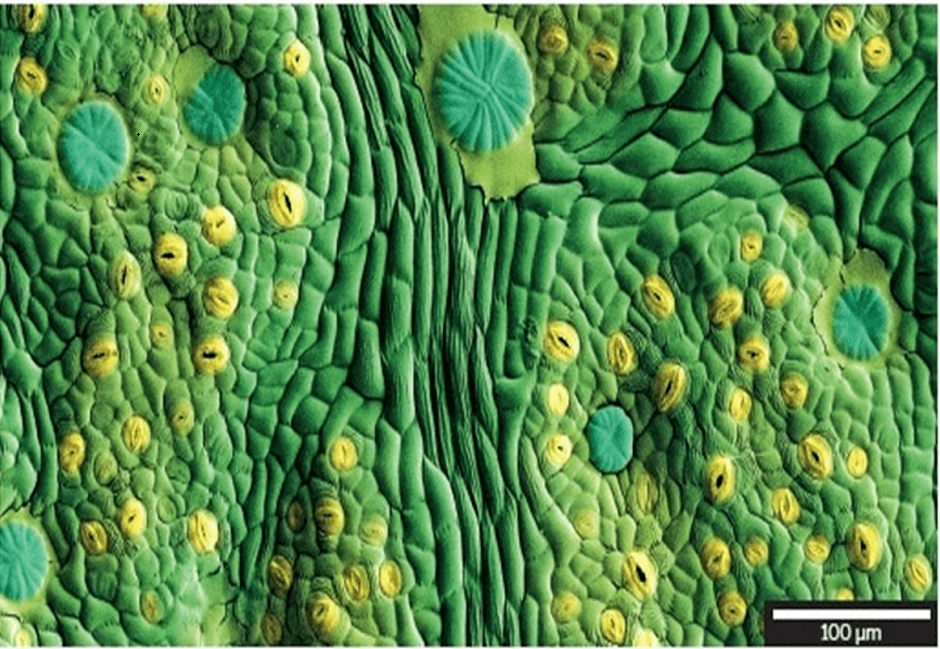 CRYO prepared ash leaf (artificially coloured)