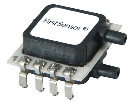 Diagram of a diaphragm-based differential pressure sensor from First Sensor