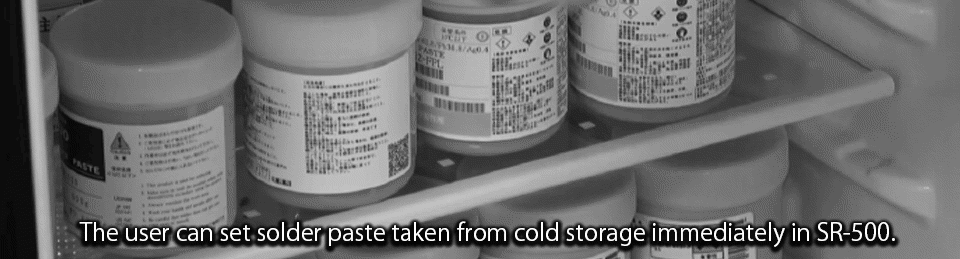 Solder paste in cold storage