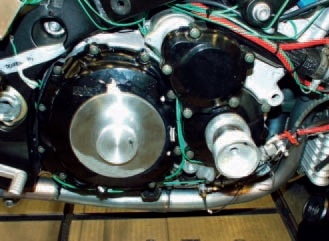 Measurement points at the crank shaft and at the gear shaft.