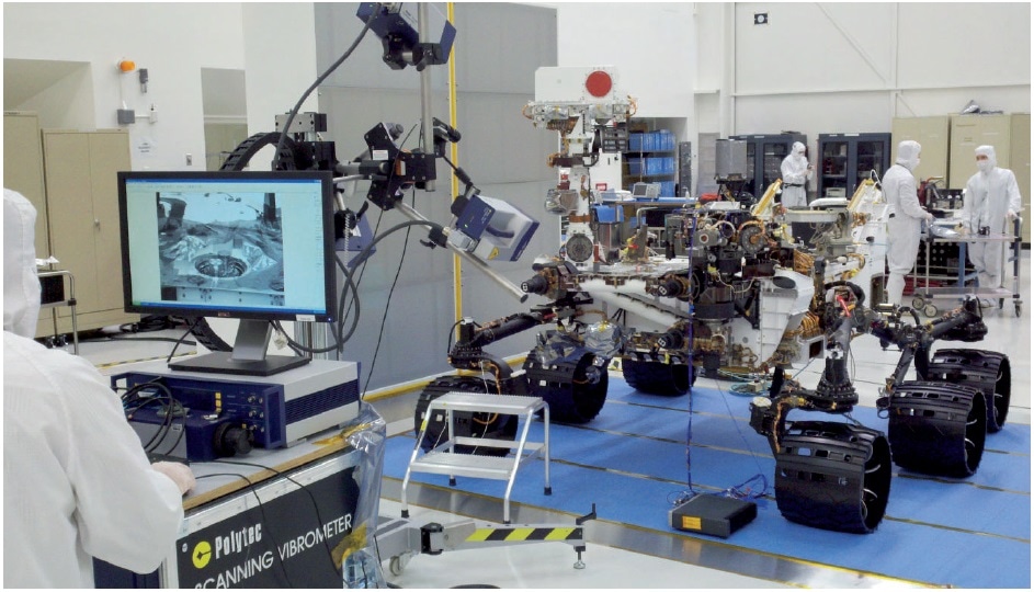 Vibration measurement on the inlets installed on the rover.