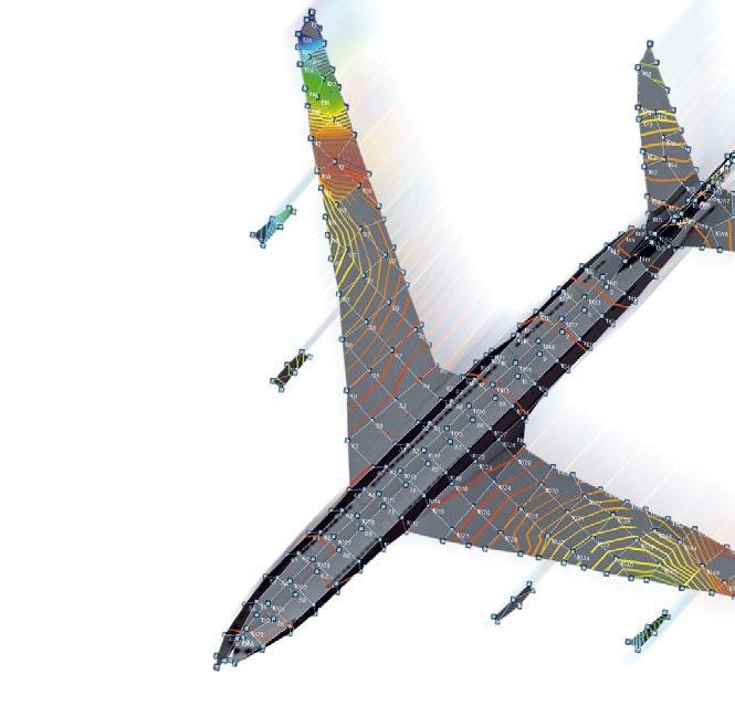 Full-field measurement with high spatial resolution on large components or complete aerospace structures.