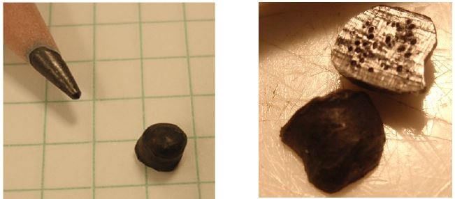 (Left) Approx. 5-mm Diameter Plastic Pellet (Right) Cross Section