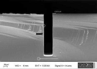 Through wafer etch with smooth sidewalls