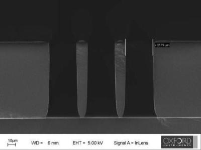 Notching at buried oxide interface