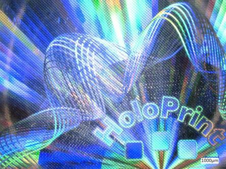 Optical micrograph of a hologram test pattern corresponding to Figure 2.