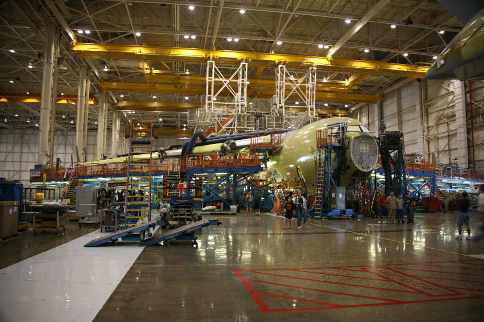 Inside Aerospace Manufacturing Plant