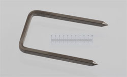 Titanium bone staple.