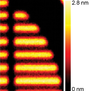 Thickness map of the fluorocarbon layer.
