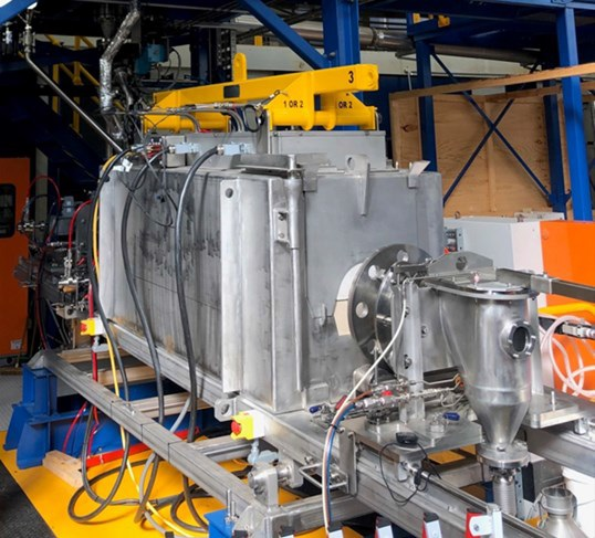 Harper Rotary Calciner within the ANSTO Synroc Demonstration Plant.