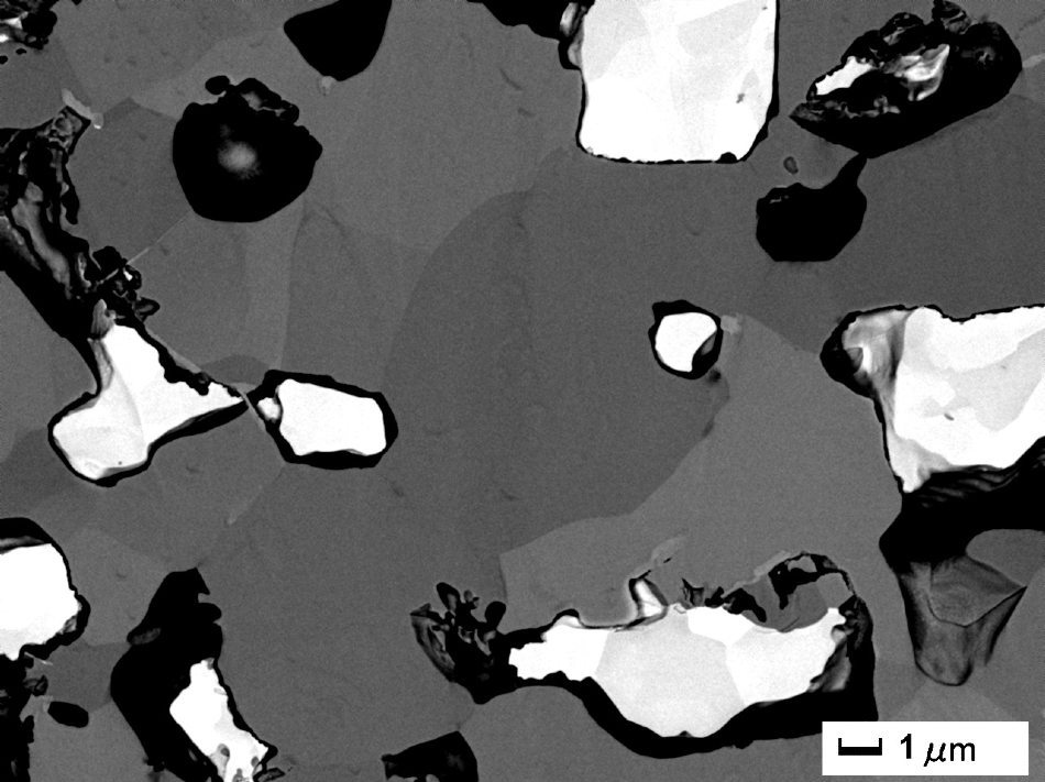 A BSEI of cross-sectional plane without the specimen cooling
