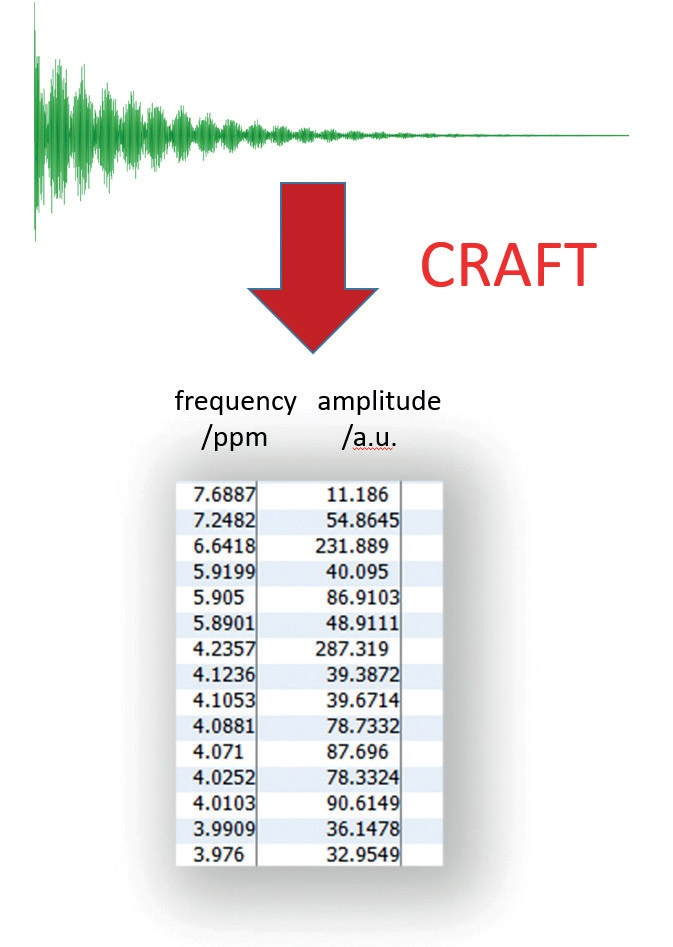 Output from CRAFT: data directly in tabular form