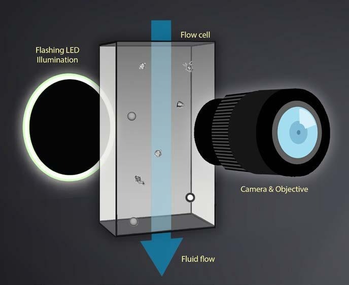Flow path and optical components of the FlowCam system