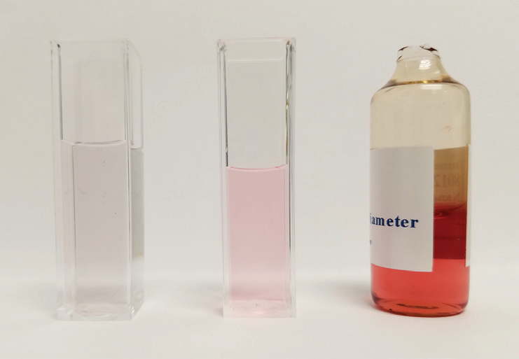 After KCL added, before, original bottle.