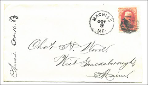 Historical Envelope with three unknown ink areas.